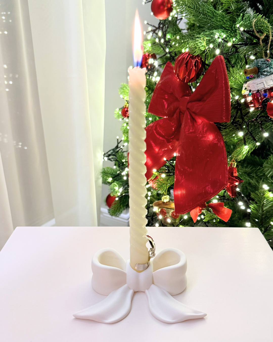 Kalėdinė žvakidė "Kaspinas"