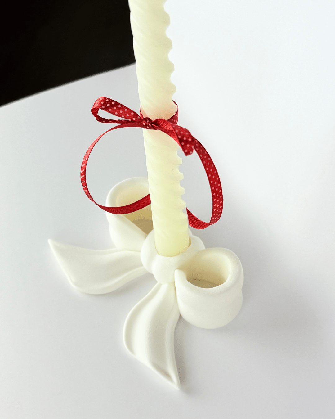 Kalėdinė žvakidė "Kaspinas" - Kora Design